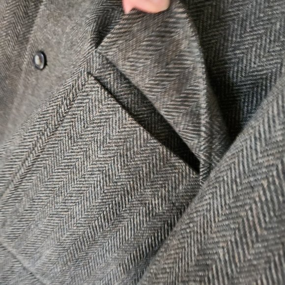 L.L.Bean Tweed Herringbone Wool Quilted-Thinsulated Sport Coat Brown Green - Picture 3 of 13